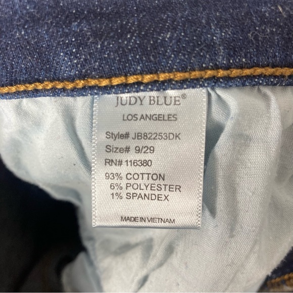 Judy Blue 9/29 Skinny Fit Dark Wash Hi-Rise Stretch Jeans - Picture 8 of 8
